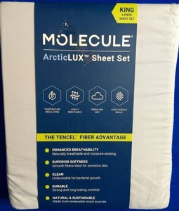 lot 119 image: Molecule ArcticLUX Temperature Regulating King Sheet Set (4 Pieces)