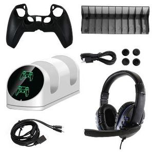 lot 122 image: Sennheiser HD 300 Wired Around Ear-Headphones Gamefitz 10 in 1 Gaming Accessories Pack (Brand New)