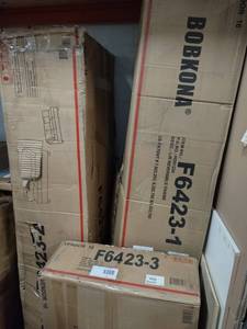 lot 133 image: Venetian Worldwide 3-Pc. Reversible Sectional Sofa - Ebony (BRAND NEW in 3 Boxes)