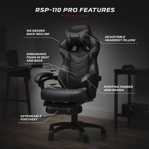 lot 147 image: RESPAWN 110 Pro Racing Style Gaming Chair with Footrest