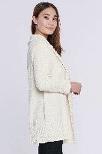 lot 100 image: Seven7 Chenille Cardigan Ultra Soft Antique White Sweater