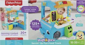 lot 124 image: Fisher-Price Laugh and Learn Servin Up Fun Food Truck (Brand New)