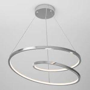 lot 3 image: Artika Salto 26-Watt Integrated LED Chrome Modern Hanging Pendant Light Chandelier for Living Room