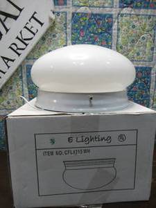 lot 22 image: E Lighting Flush Mount-White