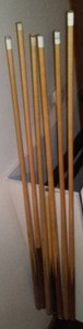 (7) Pool Cues, All Straight