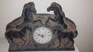 Horses Clock, Retro Style.