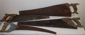 (4)  Vintage Hand Saws