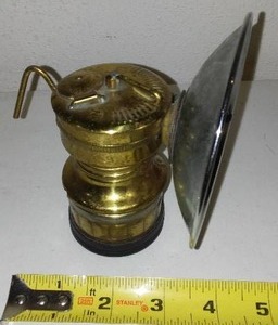 Antique Oil Lamp With Reflector.