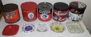 Tobacco Cans and Ashtrays