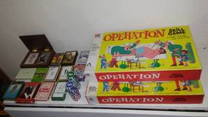 (2) Operation Games and Playing Cards, Las Vegas Clay Chips