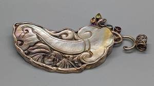 Large Sajen Mother of Pearl and Sterling Pendant