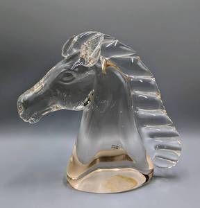 Polish Crystal Horse Sculpture