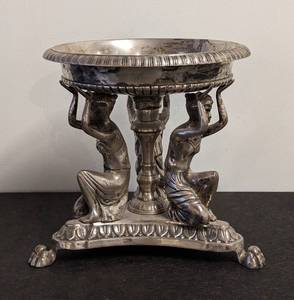 Vintage Silver Tone Figural Stand