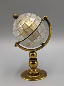 Vintage French Crystal Globe Table Lighter