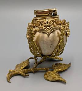 Vintage Brass Cherub Table Lighter
