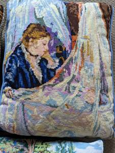 Three Charming Needlepoint Pillows