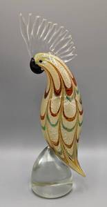 Murano Hand Blown Glass Cockatoo