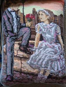 Four Adorable Children Themed Needlepoint Pillows