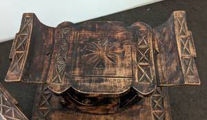 Pair of African Carved Wooden Headrest