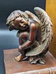 Decorative Cherub Resin Bookend