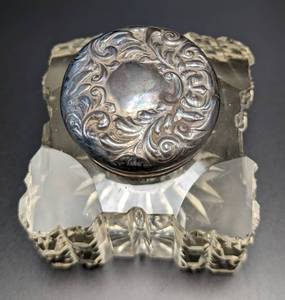 Vintage Crystal Inkwell