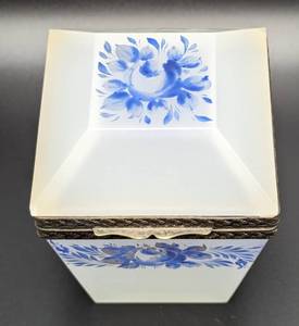 Vintage Opaline Glass Trinket Box