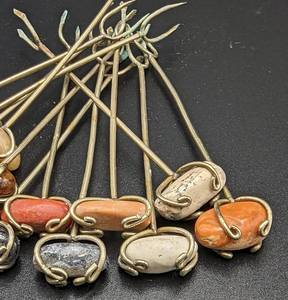 Vintage Stone Topped Hors DOeuvres Picks