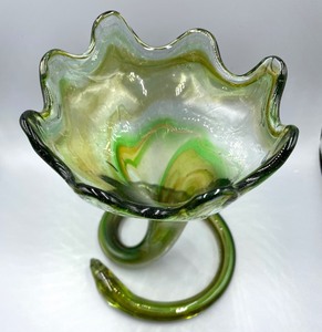 Vintage Swirled Art Glass Vase