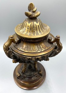 Antique Brass Incense Vase Made in India