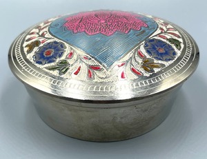 Beautiful Etched Silver Trinket Box