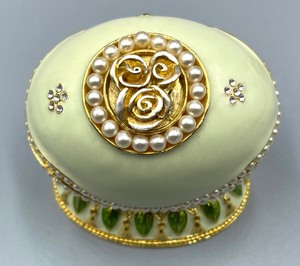 Two Egg Shaped Trinket Boxes