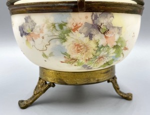 Vintage Hand Painted Trinket Jewelry Box