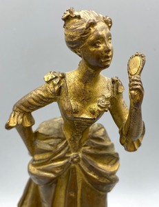 Vintage Brass Coquetterie Par Ch. Perron Figurine