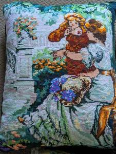 Three Elegant Needlepoint Pillows