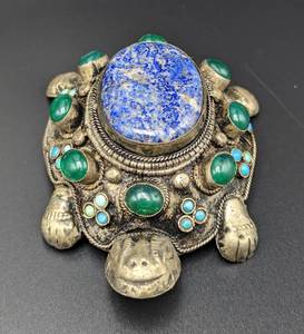 Stone Topped Turtle Trinket Box