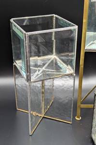 Glass Candleholders and Stained Glass Box