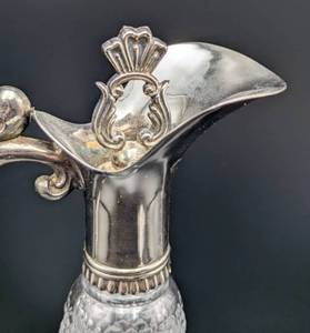 Leonard Silver Plated Crystal Wine Decanter