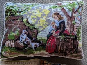 Three Charming Needlepoint Pillows