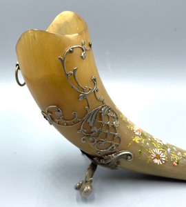 Vintage Hand Painted Horn
