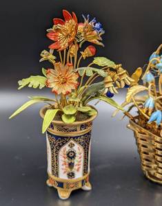 Vintage Enamel Flower Arrangements