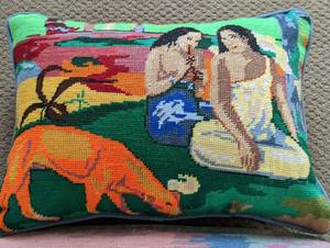 Three Unique Needlepoint Pillows