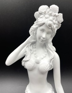 Remarkable Resin Mermaid Sculpture on a Lucite Base