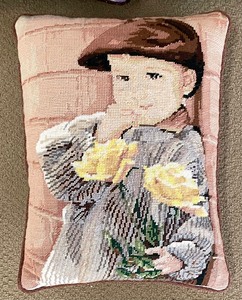 Trio of Pretty Needlepoint Pillows