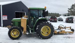 1993 John Deere 6400 Tractor w Dual Rotary Mowers