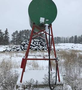 Used 300 Gallon Diesel Fuel Tank w Stand
