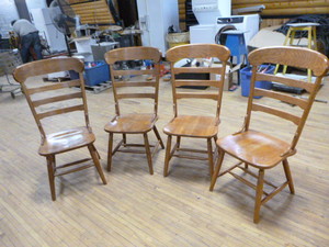 4 Oak Dining Chairs