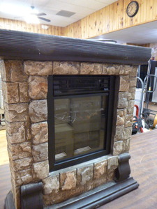 Plaster Brick Fireplace