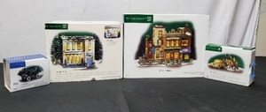 lot 51 image: Lot Of Department 56 Christmas In The City Holiday Village Dcor Pieces - 5th Avenue & More