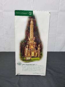 lot 55 image: Department 56 Historic Chicago Water Tower Holiday Village Dcor Piece