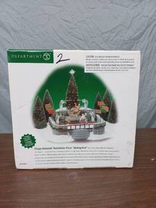 lot 8 image: Department 56 Christmas Village Animated Rockefeller Plaza Skating Rink
